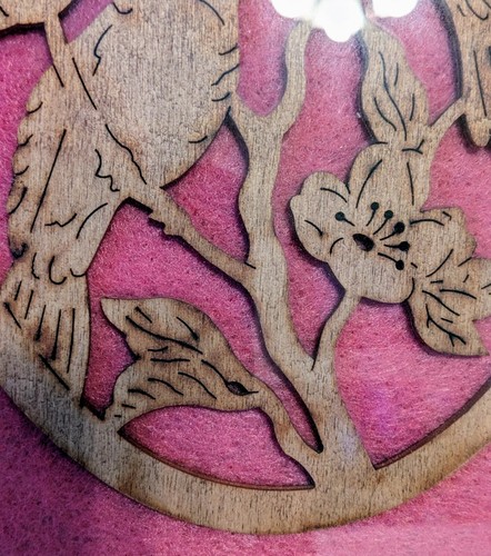 JUEGO DE DOS Colibrí y Cardenales Arte Pergamino Enmarcado Madera 9"X7" NUEVO Acme - Imagen 10 de 12