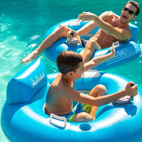 Motorized Pool Tube Pool Candy Tube Runner Float Blue Bumper Boat Adult/Children - Picture 5 of 5