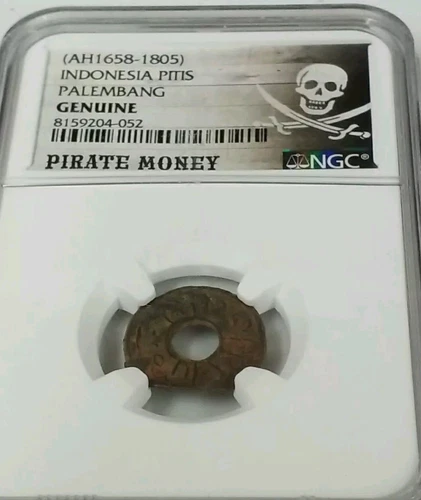 1658-1805 Pirate Money 💰 Indonesia Pitis Genuine NGC PALEMBANG GENUINE 3340