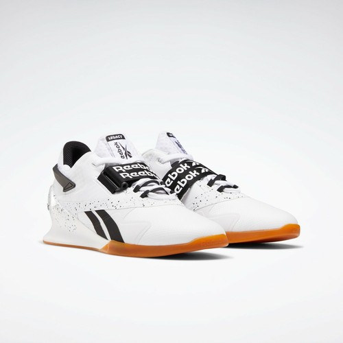 Reebok Legacy Lifter II Hombres Zapatos de Levantamiento de Pesas Entrenadores Gimnasio Blanco TALLAS FU9458 - Imagen 6 de 17