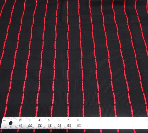 Tela Jacquard Pesada Negro Rojo Algodón Tejido Decoración del Hogar Pantalones Cortinas BTHY - Imagen 2 de 2
