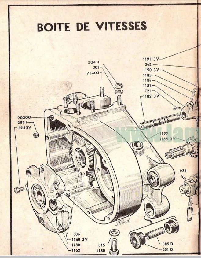 1948-55 AMC 125 175 4T Motocicleta Motor Piezas Manual 34 Páginas Francés PDF CD Disco Foto 4 de 4
