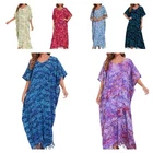 Beautybatik Hand Block Batik Kaftan Loungewear Maxi Plus Sz Long Dress XL to 4X