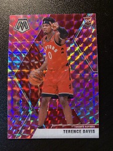 TERENCE DAVIS 2019-20 Panini Mosaic #226 Pink Camo Prizm Rookie RC Raptors