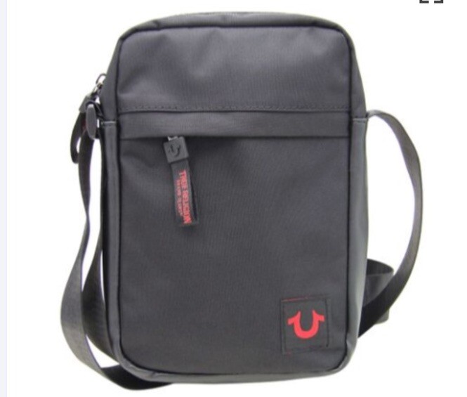 True Religion Small Red Black Sling Crossbody Shoulder Bag