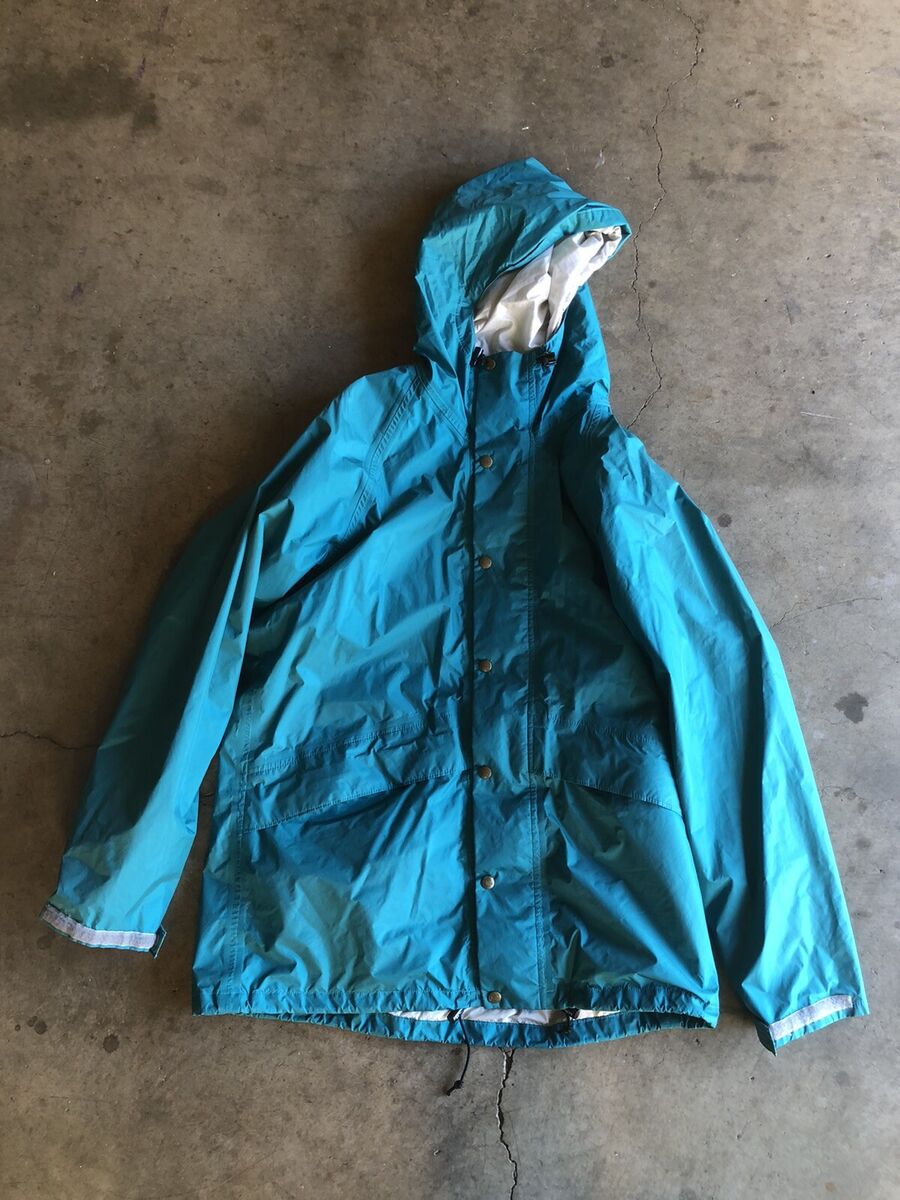 Vintage L.L. Bean Gore-Tex Stowaway Rainwear Jacket + Pants sz Large Green USA