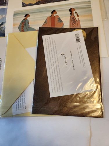 5 tarjetas de felicitación de papiro en blanco para cualquier ocasión 3 tarjetas de arte canadiense en blanco - Imagen 10 de 15