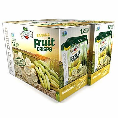 Brothers-ALL-Natural Fruit Crisps, Banana, 0.59 oz, 24 Packs [2 boxes of Twelve]