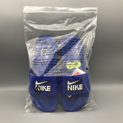 Nike Jungen Kawa Pantoletten Größe 6 Y Slipper Sandalen Spiel königsblau Poolwasser Neu mit Etikett - Bild 13 von 13