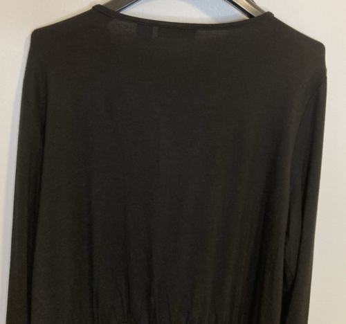 Halogen Blouse Black Cross Front V Neck Stretch Classic Size XL New w Tags - Picture 11 of 23