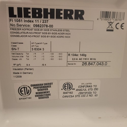 LIEBHERR FI 1051 24" Freezer DRAWER Top Bin Replacement Part 18"x 14.5"x 5.5" - Picture 11 of 11