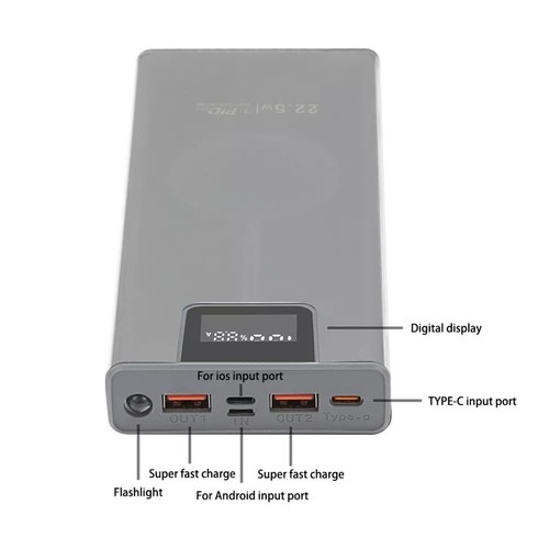 22,5 W Zrób to sam 8 x 18650 Bateria Odłączana obudowa akumulatora Powerbank Shell Charger Box - Zdjęcie 13 z 16