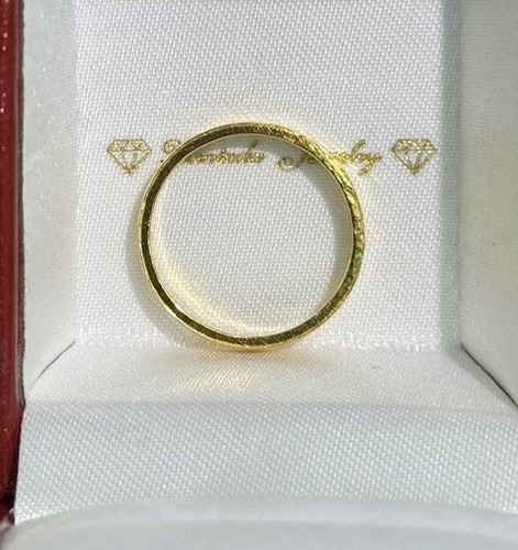 3mm 24K Solid Gold Square Flat Handcraft Wedding Band Ring. Size 7, 3.95 Grams - Picture 16 of 18