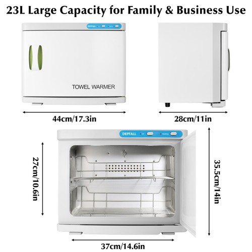 23L Towel Warmer Hot Cabinet UV Sterilizer Beauty Facial Home Health Care US - Picture 10 of 12