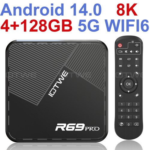 IOTWE Android14 Smart TV BOX 4+128G 1000M 2.4G/5G WIFI6 Media Player Octa Core - Picture 21 of 45