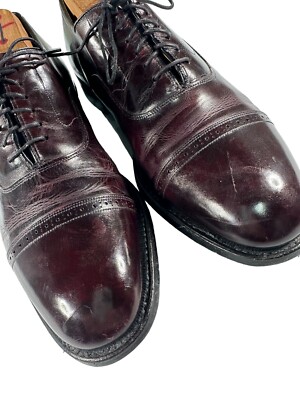 Johnston & Murphy Aristrocraft Vtg Mens Size 9.5D Burgundy 