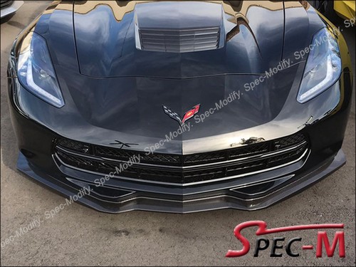 2014+ Corvette C7 Z06 Stingray Stage2 Carbon Fiber Front Bumper Spoiler Lip CF - Picture 4 of 5