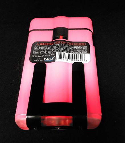 3 x Eagle Flame Slim Torch Lighters 3 pack Windproof w/Money Clip fluorescent - Picture 3 of 5