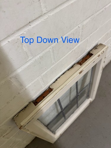 Pair Of Reclaimed Old Leaded Light Panel Wooden Windows 455 x 540mm 455 x 540mm - Picture 5 of 17