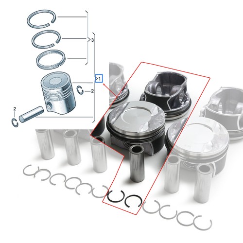 Engine Overhaul Rebuild Pistons Gasket Seals Kit For Porsche AUDI A4 Touareg - Picture 11 of 18