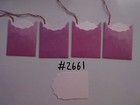 Set of 4 #2661 Dark Pink Watercolour Unique Handmade Gift Tags