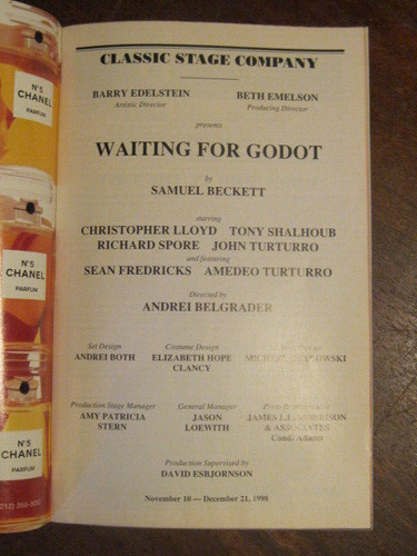 Playbill Waiting for Godot 1998 Christopher Lloyd Tony Shalhoub John Turturro - Picture 3 of 3