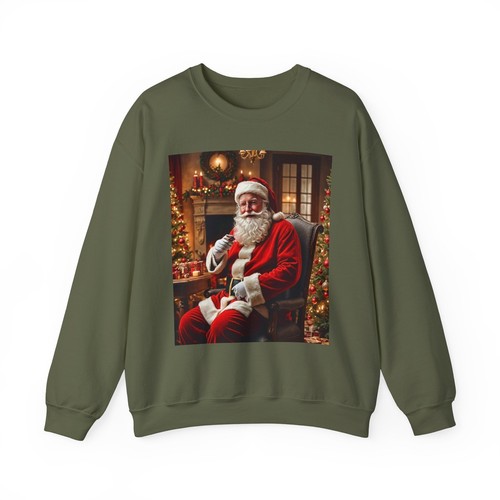 Cozy Santa Crewneck Sweatshirt, Holiday Fashion, Christmas Gift, Unisex Apparel, - Picture 18 of 41