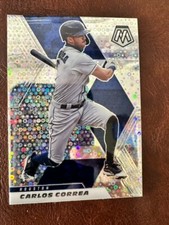 🔥2021 Panini Mosaic Carlos Correa #107--Quick Pitch Silver Mosaic🔥 0360