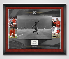 George Best Signed & Framed Manchester United F.C. Photo Mount Display AFTAL COA George Best Signed & Framed Manchester United F.C. Photo Mount Display AFTAL COA