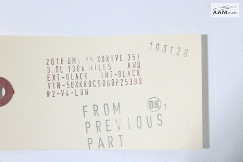 2014-2018 BMW X5 F15 TCB EMERGENCY AERIAL ANTENNA TELEMATICS MODULE BRACKET OEM - Picture 5 of 5