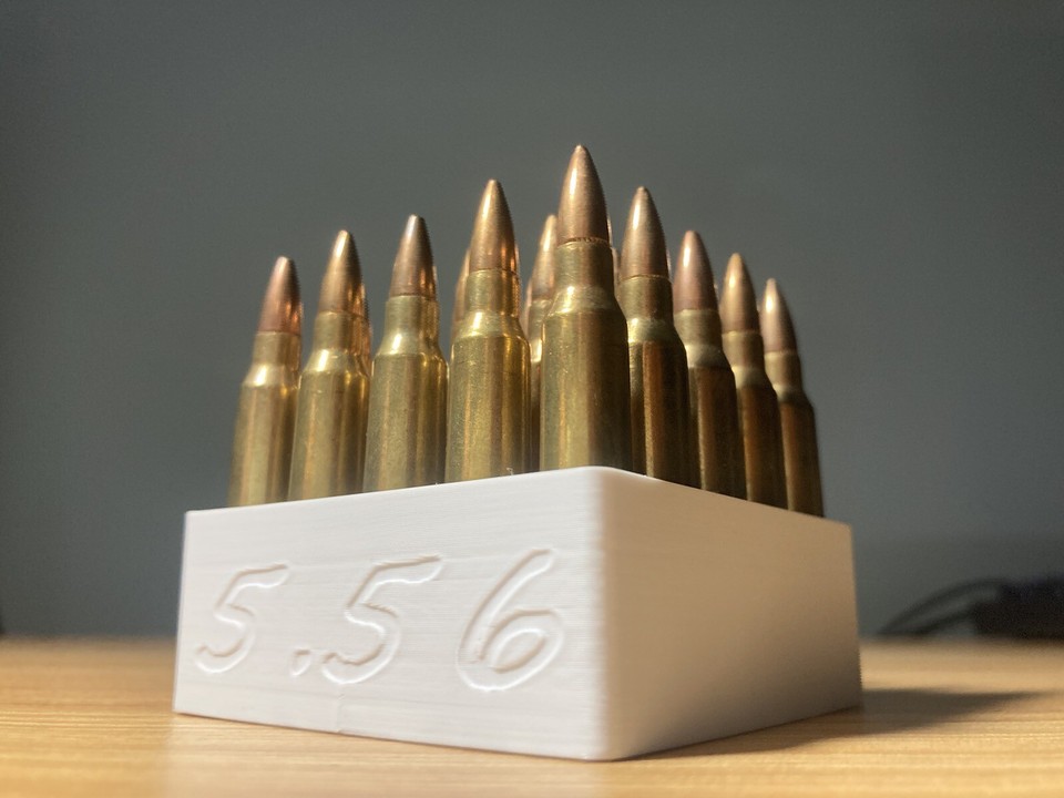 9mm Reloading Block 5.56 .223 380 25 Rounds 50 Rounds Safe Organization ...