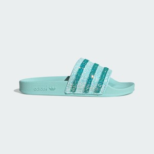 NEW Ladies Slippers Blue with Glitter Adidas Originals Adilette W ee4807 | eBay