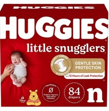 Huggies Little Snugglers Newborn Baby Diapers 84 Count Gentle Protection Disney