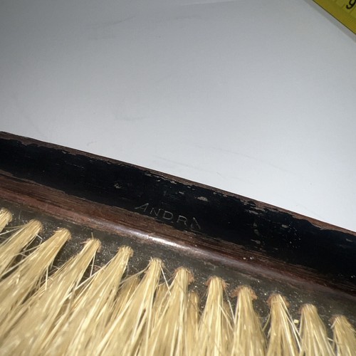 Antique Brush Ebony Sterling!Silver Flower Monogram. Table Dresser 1920 - Picture 5 of 10