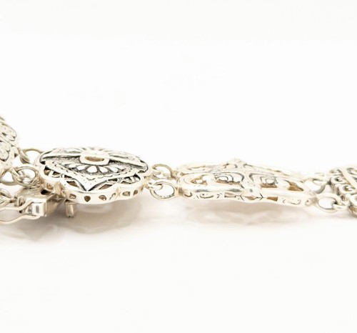 7" Silpada Storybook B2907 Fashion Bracelet 925 Sterling Silver 48.9g Safety - Picture 6 of 8