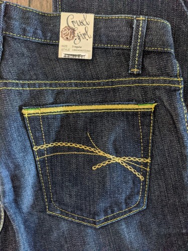 Cruel Girl Low & Lean Women's Wide Leg Rigid Denim Dark Wash Jeans Size 3 NWT! - Picture 11 of 24