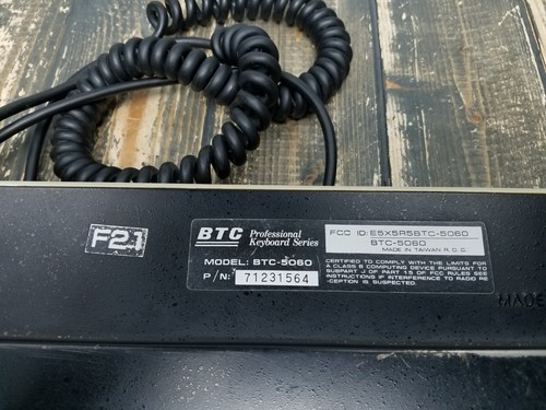 BTC BTC-5060 PC/XT/AT Professional Keyboard Series - MADE IN TAIWAN R. O. C. - Picture 4 of 5