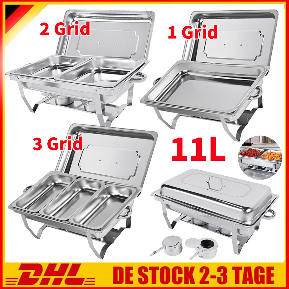Chafing Dish Speisenwärmer Buffet Bankett Catering Warmhaltebehälter Edelstahl -
