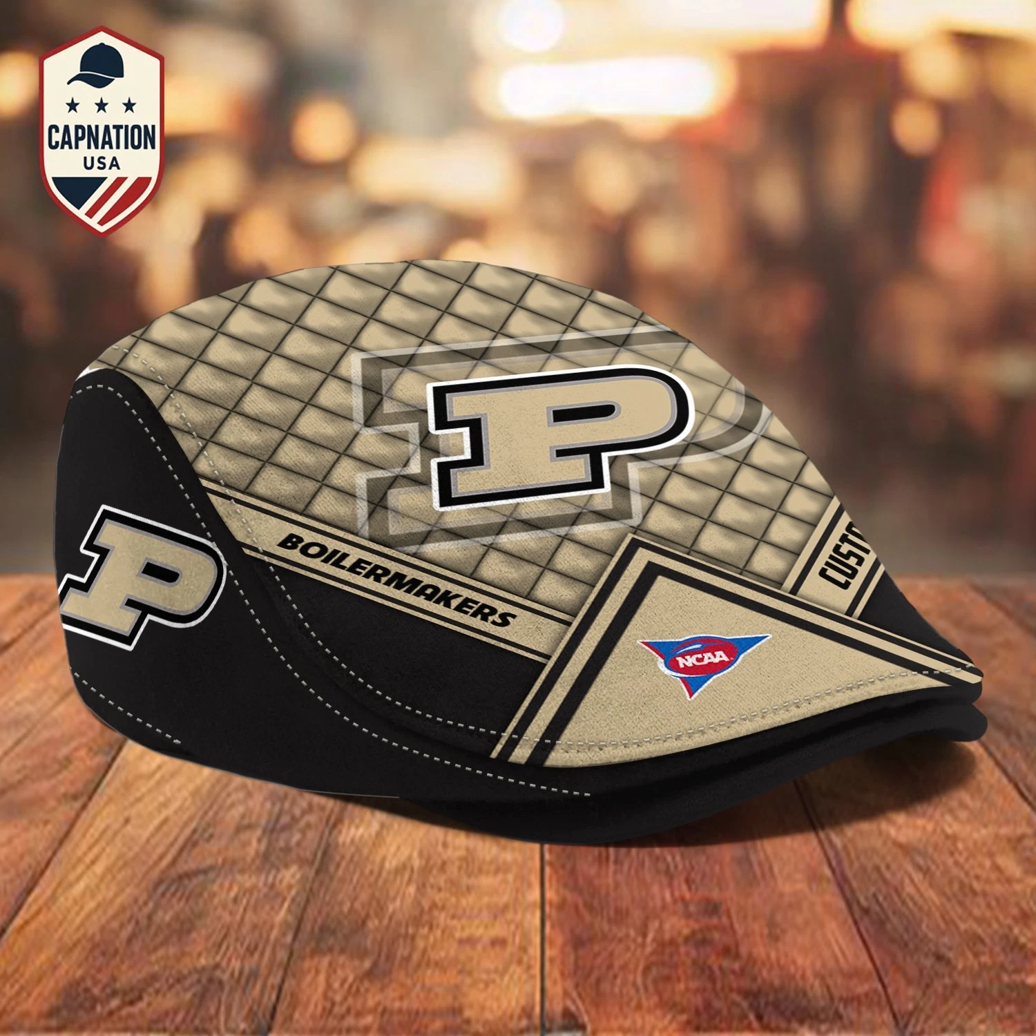 Purdue-Boilermakers Jeff Cap NCAA Flat Cap NCAA Newsboy Cap For Men