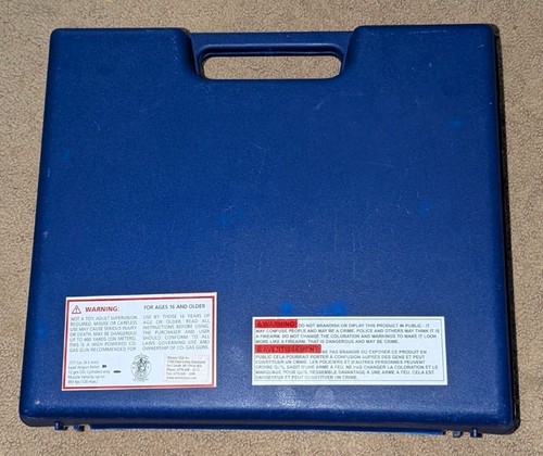 Smith & Wesson Blue Hard Plastic Case For .177 Revolver With Foam Pad Inserts - Picture 3 of 8