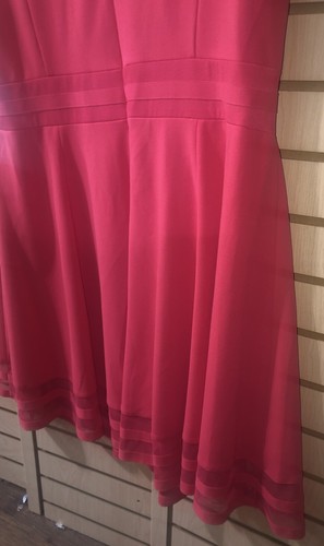 NWT Ladies Calvin Klein Coral Sleeveless Fit & Flare Dress Size 18W - Picture 10 of 12