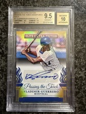 2015 Elite Vladimir Guerrero Jr. Gold Passing Torch Dual #/5 BGS 9.5 Auto 10