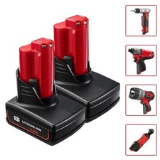 2 Pack 6.5Ah for Milwaukee 12V M-12 Lithium-ion Battery 48-11-2430 48-11-2460