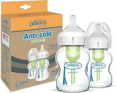 Dr. Browns Options+ 150 ml Glasflaschen, 2er-Pack