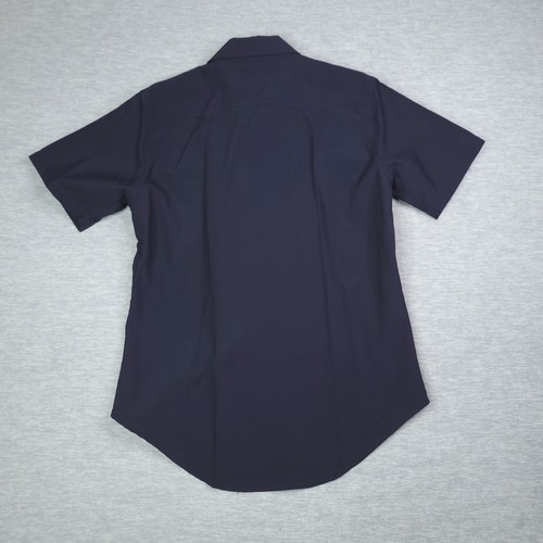 True Vintage 60s Fireman Work Shirt Mens Medium Al Miller Wool Woven Navy - Bild 12 von 18