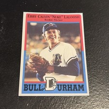 1989 Bull Durham Orion Movie Promo card TIM ROBBINS as Ebby Calvin Nuke LaLoosh