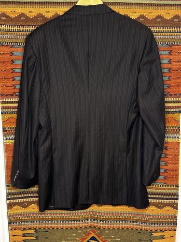 belvest suit 2 Pcs Made In Italy Sz 46 Charcoal Pinstripe Suit  - Picture 3 of 10