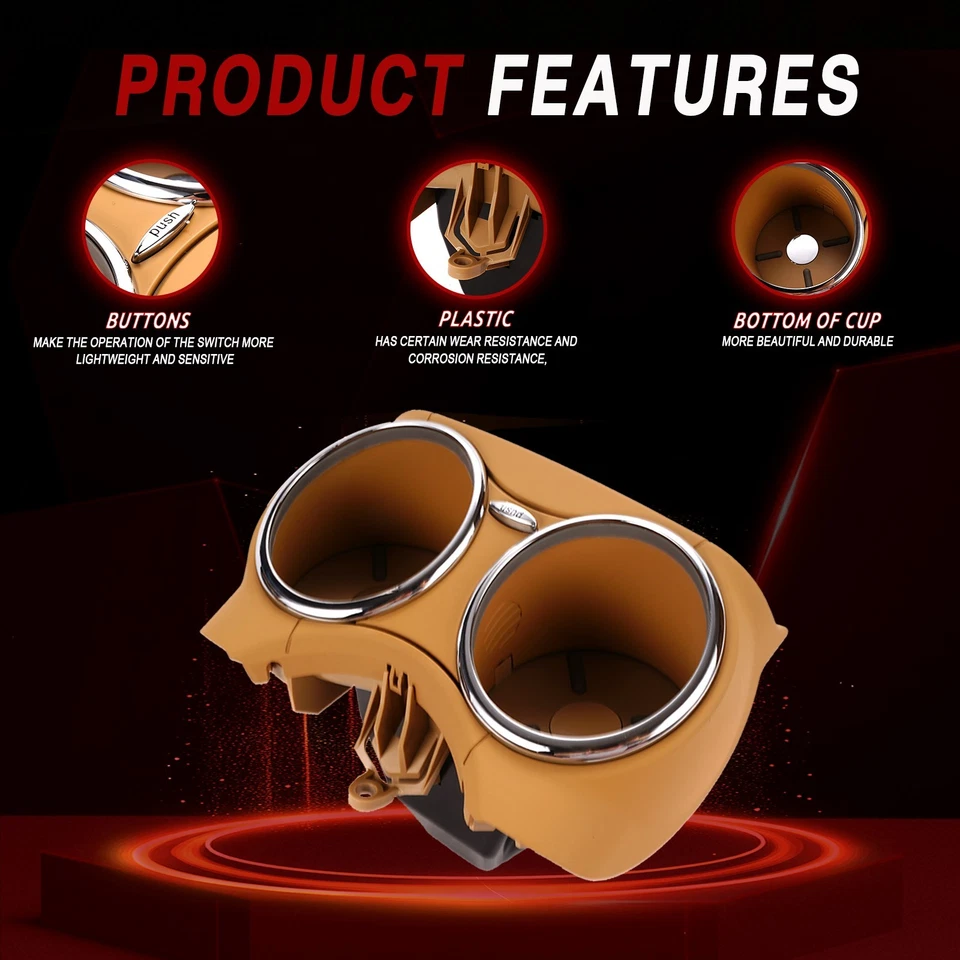 Soporte portavasos doble 21968004148K67 para 06-11 Mercedes-Benz W219 C219 CLS550 Foto 2 de 4