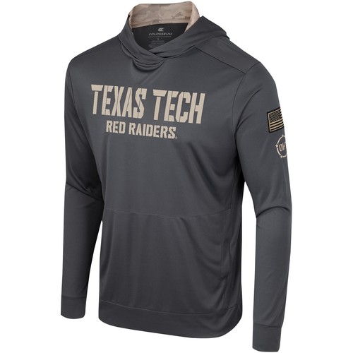 Men's Colosseum Charcoal Texas Tech Red Raiders OHT Military Appreciation Long - Picture 2 of 4
