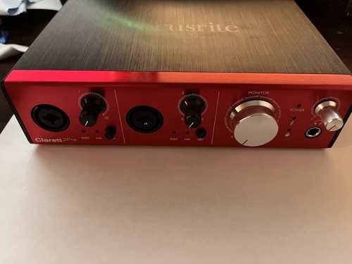 Focusrite Clarett 2Pre THUNDERBOLT audio Interface W/power Adaptor Tested